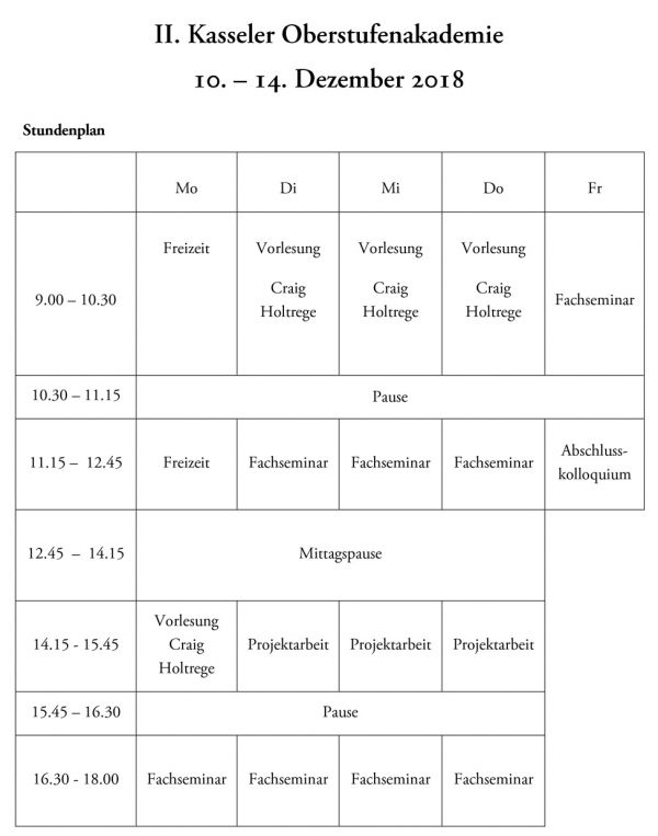 Stundenplan